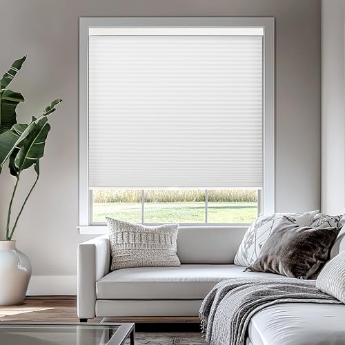 CHICOLOGY Cellular Shades, Window Blinds Cordless, Blinds for Windows, Window Shades for Home, Window Coverings, Cellular Blinds, Door Blinds, Morning Mist, 18" W X 48" H — image 1