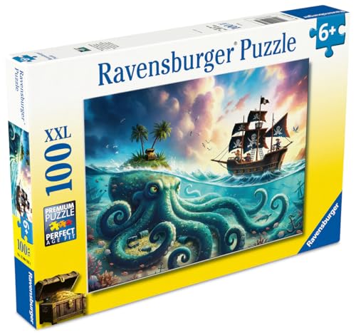 Puzzle 100 pièces : Le trésor du kraken Ravensburger France - vue 5