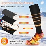 Heated Socks for Men Women,Ferdiiz 7500mAh Rechargeable Battery Winter Warmers with 4 Heat Levels,Full Foot Electric Heating Socks for Skiing, Hiking,Cycling | Machine Washable Cold Foot Warmer - Image 2
