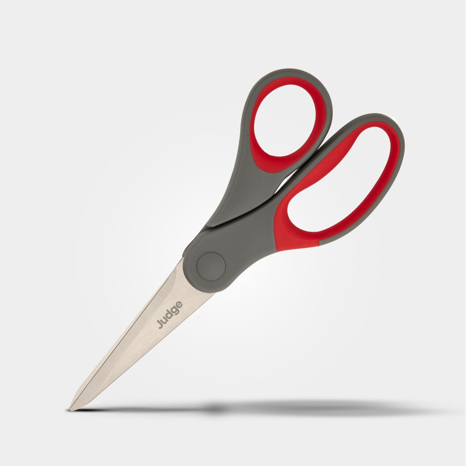 Judge Grey & Red Kitchen Scissors, 20Cm/8", Multi-Purpose For Kitchen, Tpr Soft Grip, Cutting Meat