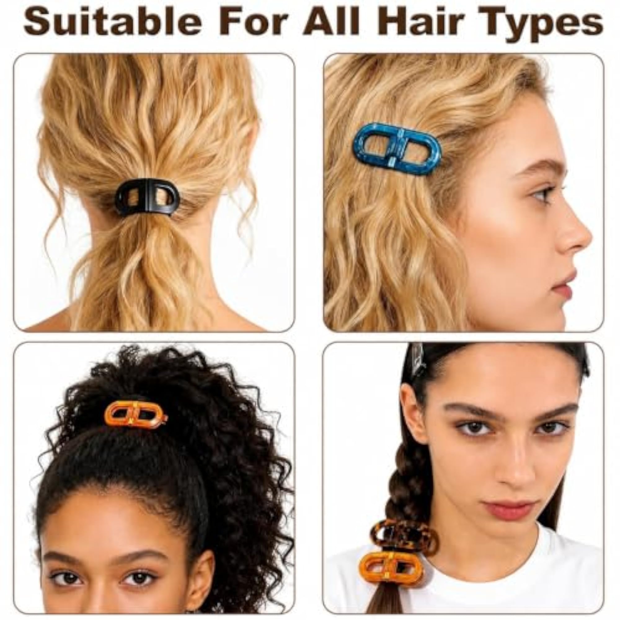 Magnetic Hair Clutchers for Women, 2-in-1 Section Clips