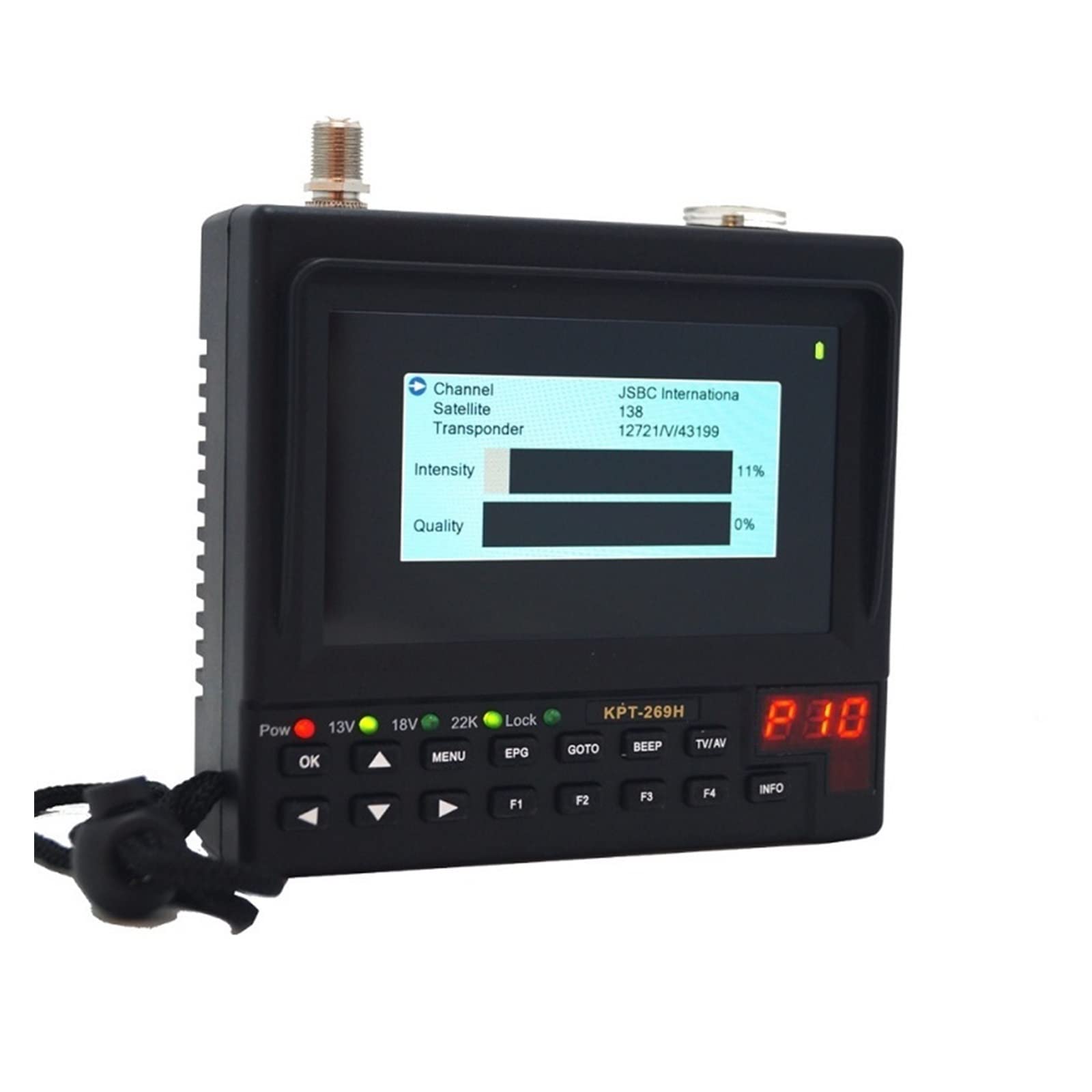 KPT-269H DVB-S2 Satellite Finder Full HD Digital TV Meter MPEG-4 DVB-S Decodificatore del ricevitore