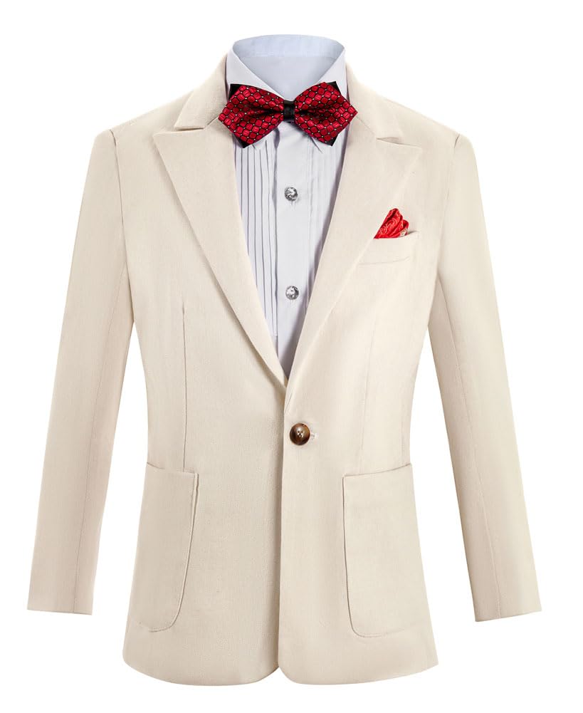 Costume en lin pour garçon 2 pièces léger veste pantalon d'été garçon costume formel