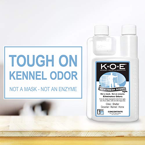 Image of Odorcide K.O.E Kennel Odor Eliminator Concentrate - For Cages, Runs & More - For Home & Kennel w /Safe, Non-Enzymatic Formula (Fresh Scent, 16 oz)