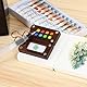 LgowithU Mini Aquarell Travel Set, 12 Farben x 5ml Tuben Wasserfarben Palette, Skizzenbuch Palette Set, Tragbares Mini Watercolour Paint für Künstler, Hobbymaler, Anfänger und Studenten(8 Gitter)