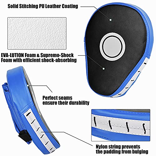 2Pcs Boxing Mitts, Mma Punching Focus Mitts, Kickboxing Muay Thai Pads, Training Boxing Target Pads/Gloves, Martial Arts For Youth, Men & Women Gift (Pu Leather) #TOP1