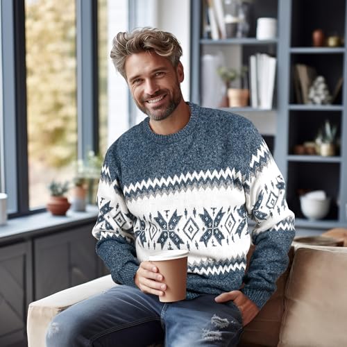 Mens Fleece Pullovers Sweaters Vintage Funny Aesthetic Sweater Ugly Christmas Jumper3