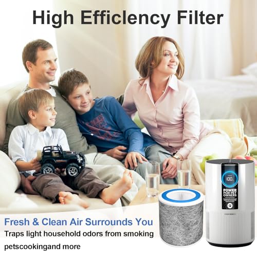 Image of 2 Pack HP102 Filter Replacement, Compatible with Shark HP102 & HP102PET & HC452 & HP132 & HC450 & HC451 & HC455, True HEPA Replacement Filter, Compare Part #HE1FKPET, HE1FKBAS