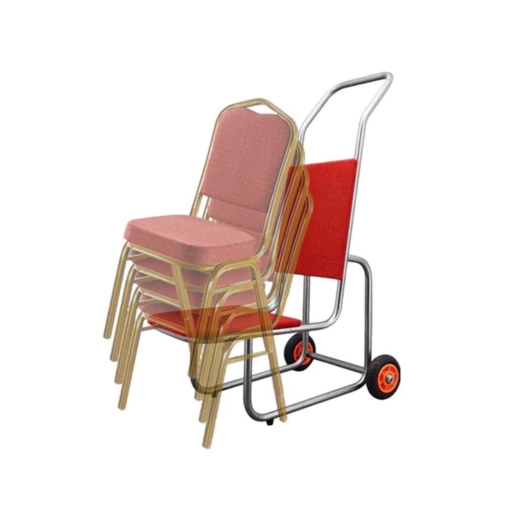 JKJZSALJ Chair Trolley - Commercial Cart -Stacked Chair Cart Holds 15 Chairs -Mobile Chairs Manager Tool For Wedding, Kitchen, Banquet, Party