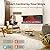 ALPACA 50'' 3-Sided Smart WiFi-Enabled Electric Fireplace, Remote Control and Timer, 169 Color Combinations, Compatible with Alexa, Low Noise, 750W/1500W Thermostat Wall Fireplace, Logs & Crystals