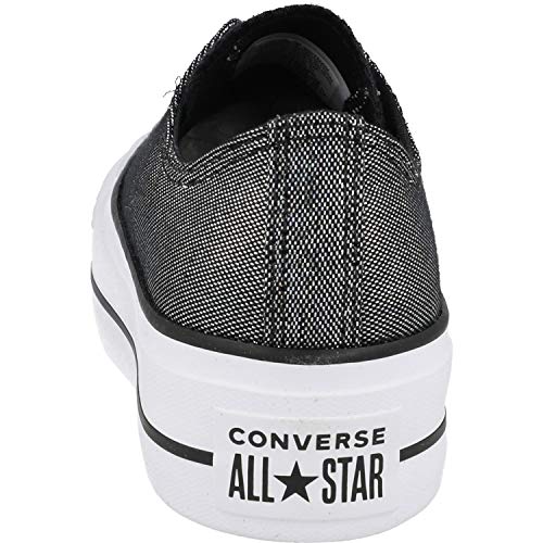 Image of Converse Chuck Taylor All Star Lift Industrial Glam Ox Silver /Black Polyester 6 US Womens