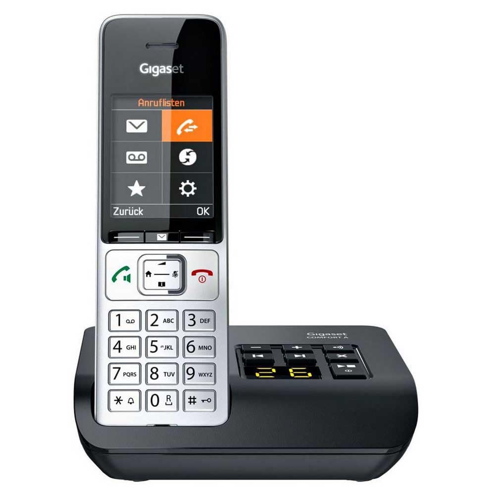 Gigaset Comfort 500A DECT, Gap Schnurloses Telefon analog Babyphone, Freisprechen, für Hörgeräte kompatibel, Headsetans