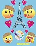 Simply Blank: Emoji Book for Kids - Writing & Drawing Book - Blank, Unruled Paper, with 50 Sheets (100 Numbered Pages) Book is 8.5x11, Sturdy Paperback Cover, Perfect Bound, Matte Cover