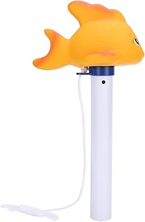 Termometr do wody, mały rozmiar w kształcie złotej rybki, trwały, dokładny, przenośny termometr do wody w stawie, termometr do pływającego basenu z wagą do sauny