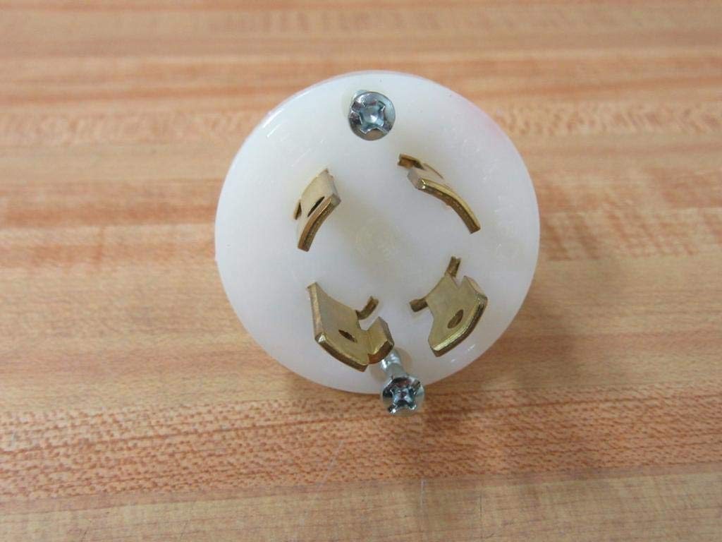 Hubbell HBL2731 Locking Plug, 30 amp, 3 Phase, 480V, L16-30P, Black and White