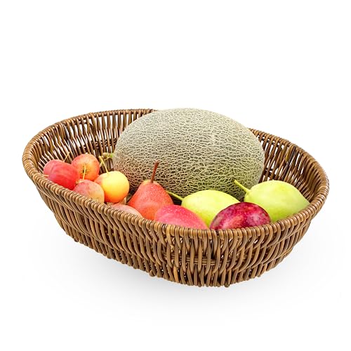 Esoes Gewobener Korb für Brot und Obst, Stapelbar handgewebter...