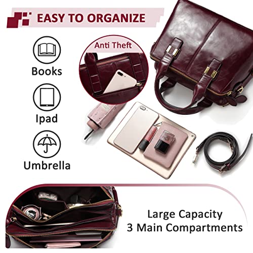 Bolso Satchel para mujer de cuero sintético con asa superior miniatura 4