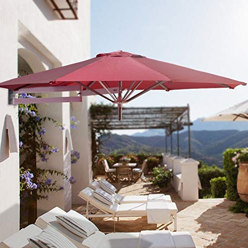 Parasol para balcon estrecho que elimina la base central en patios 5