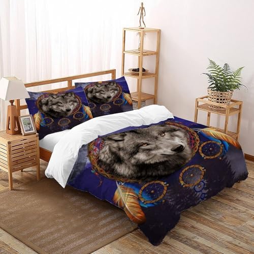 Parure de couette coyote 200x200cm lit double en microfibres - 2