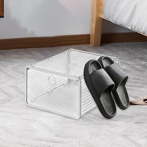 Boîte de rangement pour chaussures enfant transparent multifonction blanche