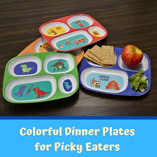 4E'S Novelty 4 Melamine Dinner Plate For Kids Boys thumb #1