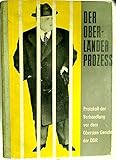 ddr gerichte kochen  Der Oberländer-Prozess. Protokoll der Verhandlung vor dem Obersten Gericht der DDR