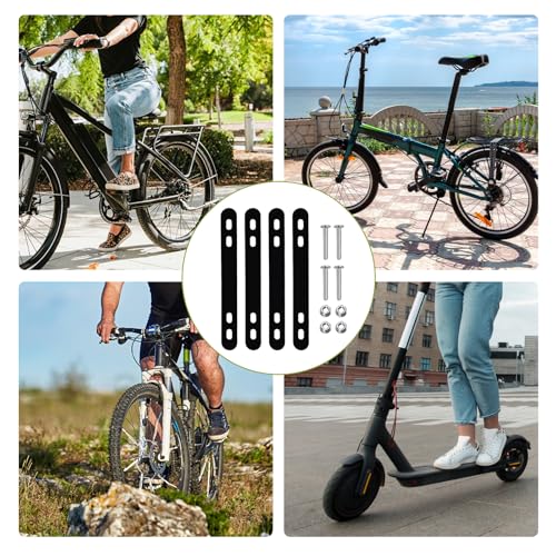 Fahrradkorb-Halterung aus Stahl, kompatibel mit Mountainbikes, Elektrofahrrädern, Klapprädern (schwarz)