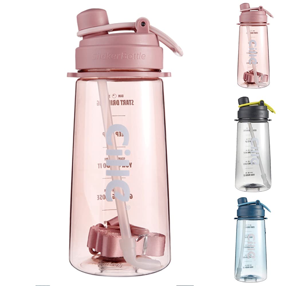 Cille Half Gallon 64oz Tritan Water Bottle With Removable Straw