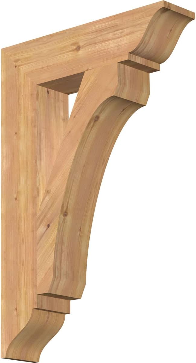 5 1/2"W x 24"D x 36"H Legacy Traditional Smooth Bracket, Western Red Cedar