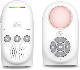 Chicco Audio Babyphone Digital mit DECT-Technologie, sichere Verbindung und Störungsfreiheit, bidirektionale Kommunikation, 5 Schlaflieder, energiesparender VOX-Modus und große Reichweite