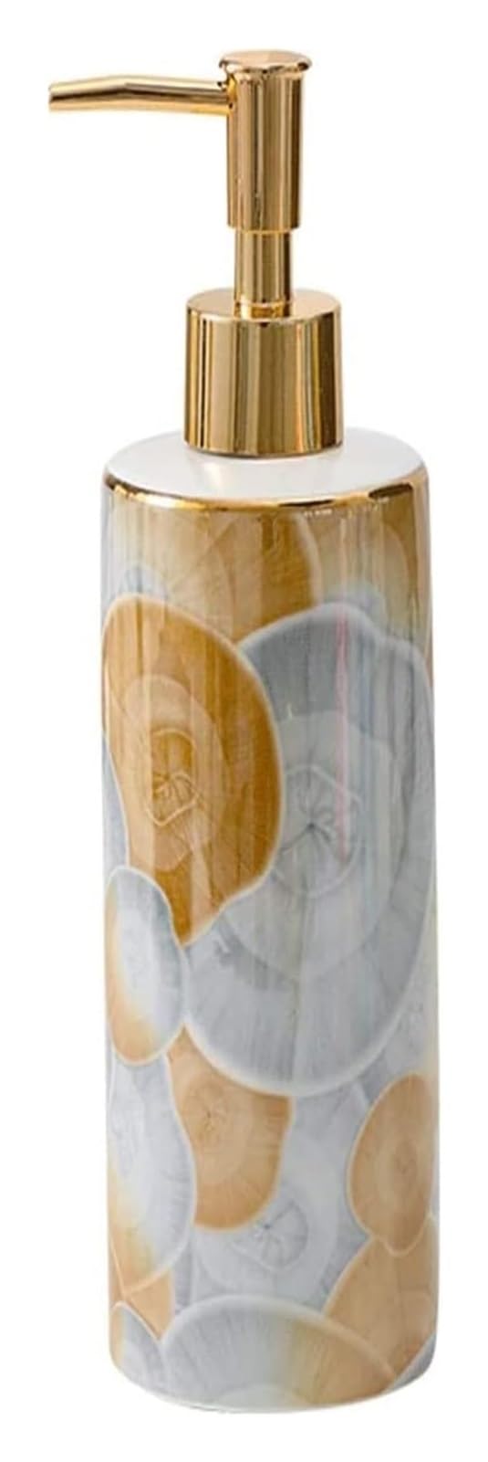 WDSOPK Bathroom accessories Soap Dispensers Hand Dispenser Unit Soap Dispenser Bottle Soap Dispenser with Gem Pattern Counter 390ml/13oz Home & Kitchen (Gold)