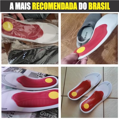 Palmilha Ortopédica Com Suporte do Arco Plantar Para Pé Chato/Pronação/Joelho Valgo - Recortavel Erg