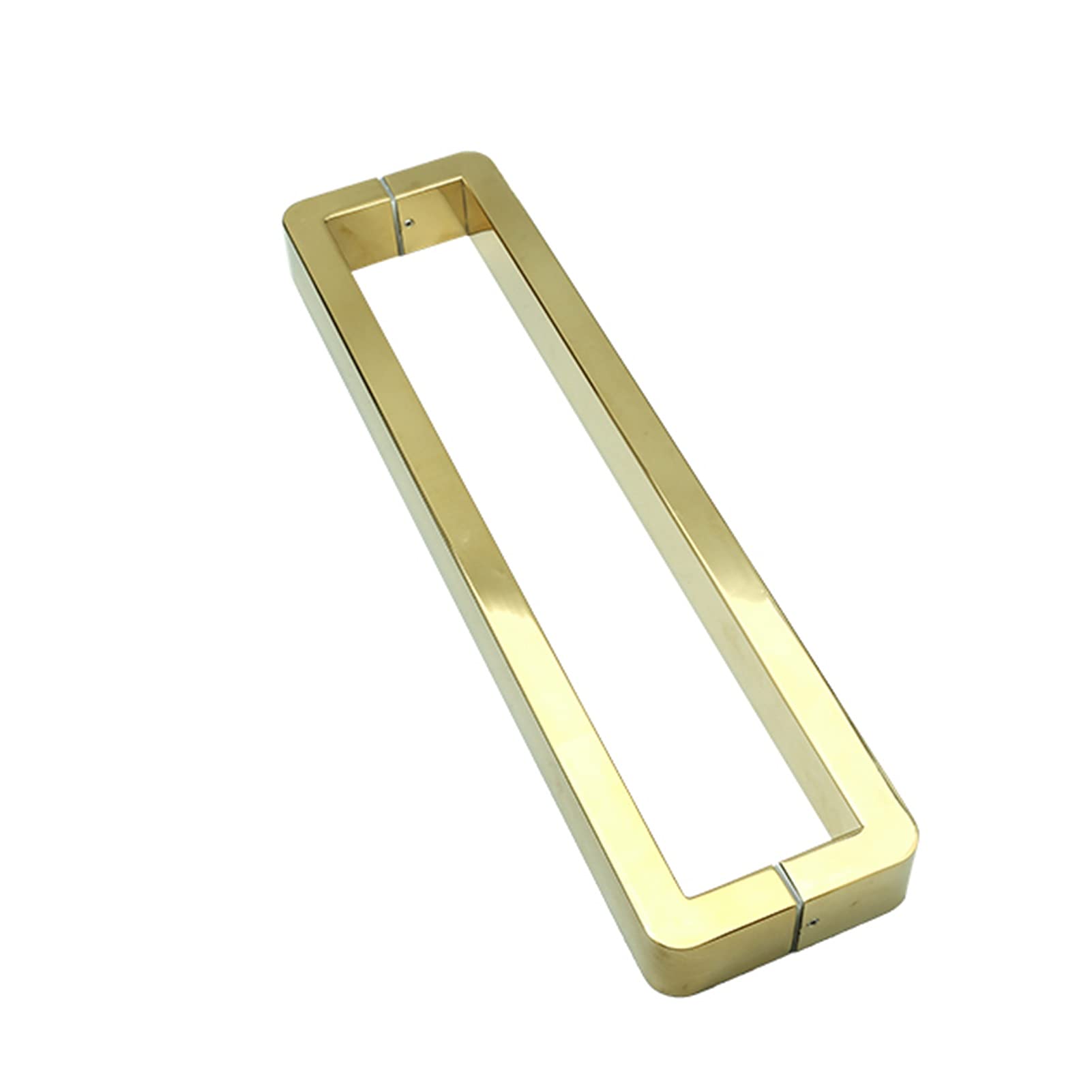 Bouton-poussoir de porte pour écran de douche inox et poignée de verre polie B