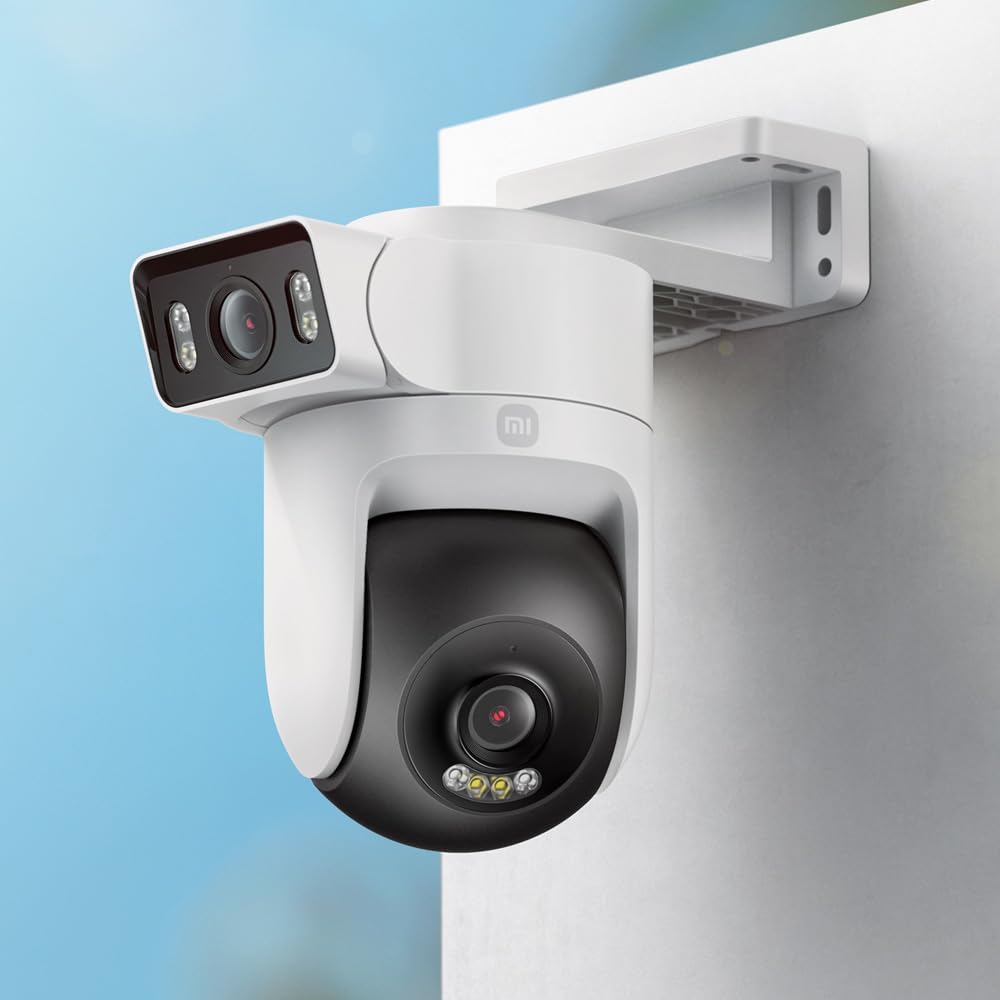 XIAOMI Cámara Exterior CW500 Dual - Calidad de Imagen Ultra HD Doble 2.5K, Detección AI, Wi-Fi 6 de Doble Banda, Chip de Seguridad