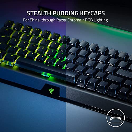 Razer Blackwidow V3 Mini Hyperspeed 65% Wireless Mechanical Gaming Keyboard:hyperspeed Technology_Yellow Switches_Linear & Silent - Phantom Pudding Keycaps 200Hrs Battery (Renewed), Green #TOP4