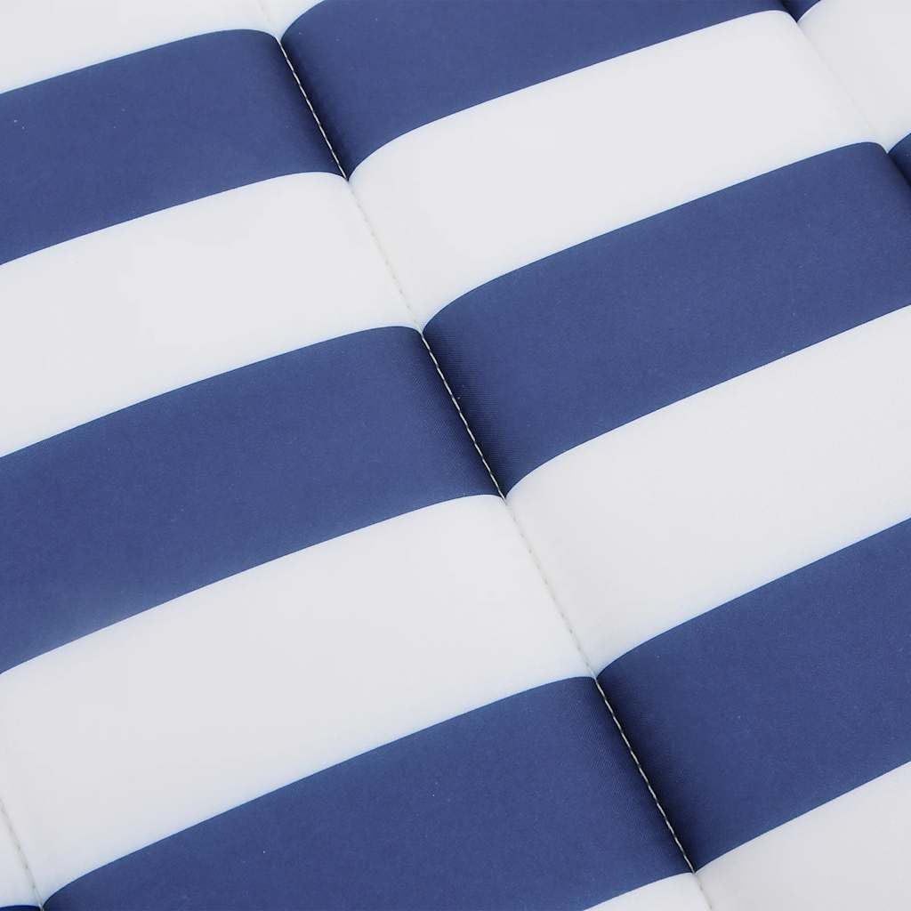 Cuscino per sdraio in tessuto Oxford a righe blu e bianche