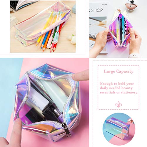 SUNSK Trousse olografica trasparente Laser