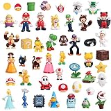 Sekov 48 Pcs Mario Toy Set,Super Mary Mini Action Figures,Mario Toys Bros Princess, Turtle,Mushroom,