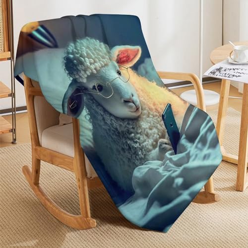 Couverture en mouton mignon 3D impression chaude flanelle - 8
