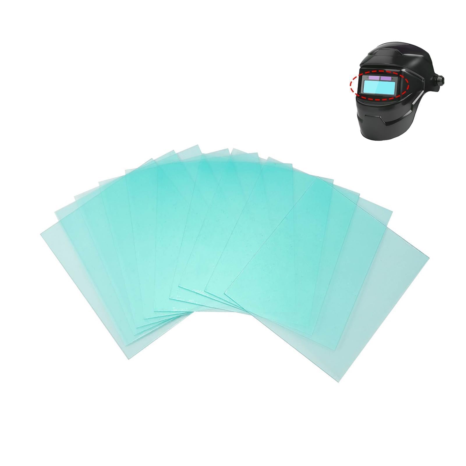20 Lenti Casco Da Saldatura, Piastra Protettiva Trasparente, Copertura Esterna Trasparente, Lenti Ricambio Ricambio, Copriobiettivo Trasparente 1mm Spessore per Saldare Foglio Protettivo Esterno