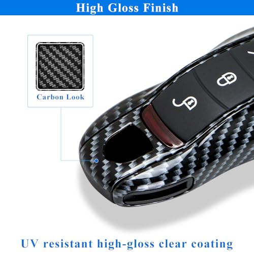 Image of AeroBon 3 Pcs Remote Key Covers /Fob Shell Cover /Painted Keyless Entry Skin Protectors Compatible with Cayenne Cayman Macan Panamera 991 718 918