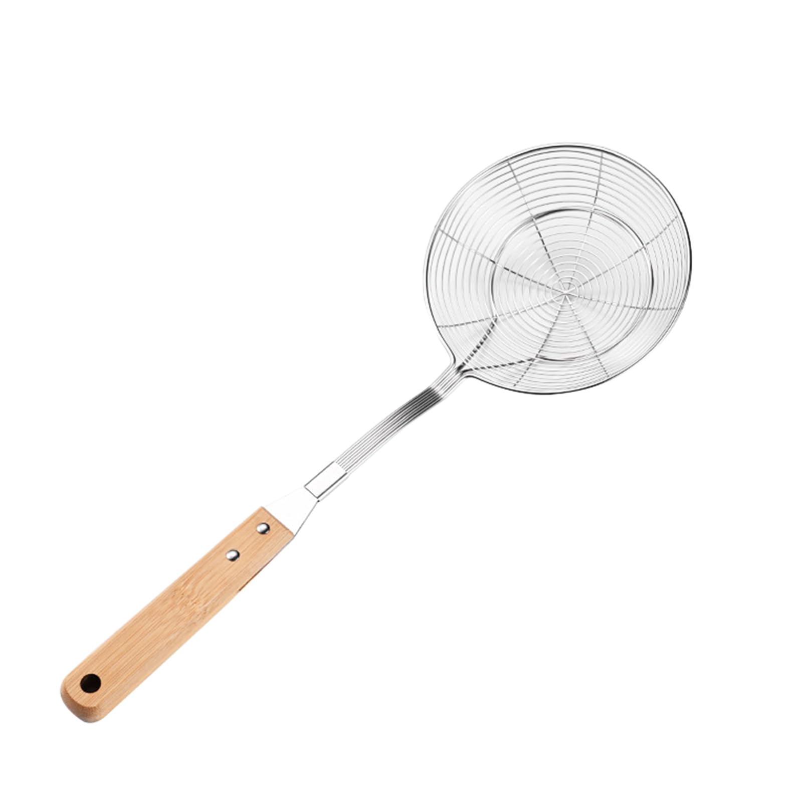 Xinsheinelry Stainless Steel Spiders Strainer Skimmer Spoon with Wood Handle for Frying and Cooking Kitchen Utensils Strainer Spoon