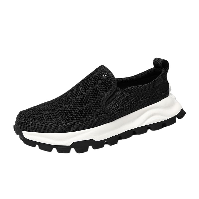 Modern Men's Slip-On Canvas Loafers Breathable Mesh Casual Summer Shoes with Durable Rubber Outsole