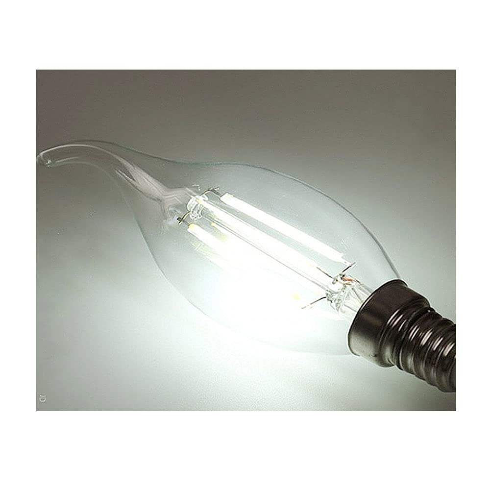 MENTA Lampadina LED E14 a Forma di Candela, Luce Calda 2700K, 6W sostituisce lampada alogena da 60W, 600LM, Lampadine a Fiamma Filamento, Ambrato guscio di vetro, Non dimmerabile, confezione da 10