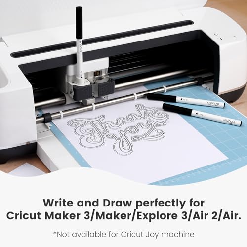 8-Pack Black Pens Set for Cricut Machines: Fine Point, Marker, Calligraphy Pens