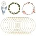 Produktbild TuseRxln DIY Metall Hochzeit Traumfänger Ringe, 10 Stück 10cm Golden Rund Makramee Ring für Floral Hoop Kranz Hochzeit Dekor, Traumfänger und DIY Basteln