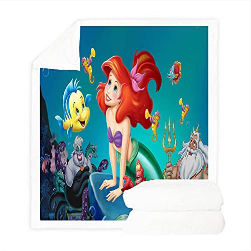 SMNVCKJ Ariel - Coperta in pile per adulti e