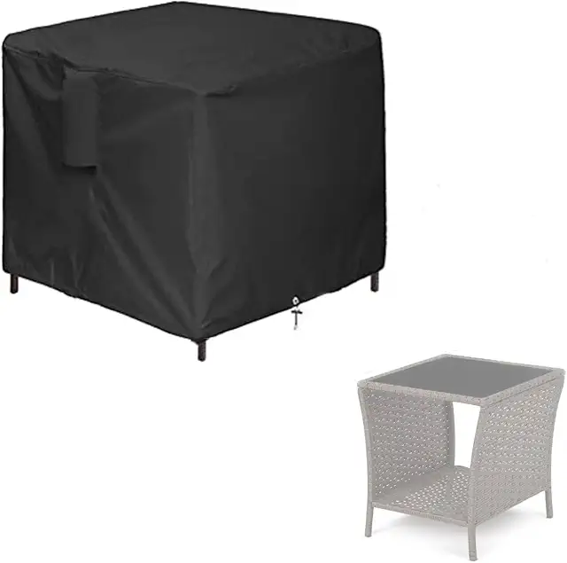 Waterproof Outdoor Wicker End Table Cover - 18x18x20 inches