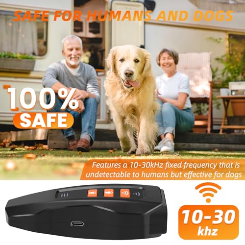 Lagriner Antibell für Hunde - Ultraschall Anti Bell Gerät Hunde, 3 Einstellbare Frequenz Anti Bellen Gerä, 33 Fuß Handgerät Hundegebell Stoppen mit LED, Antibell Ultraschall Gerät Innen Draußen