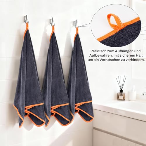 MLACXLT Lot de 3 Serviettes Fitness 40x80cm, Serviette Sport Microfibre 400G/M², Ultra Douces et Absorbantes, Serviette de Gym Séchage Rapide pour Salle de Sport, Voyage et Plein Air – Image 6